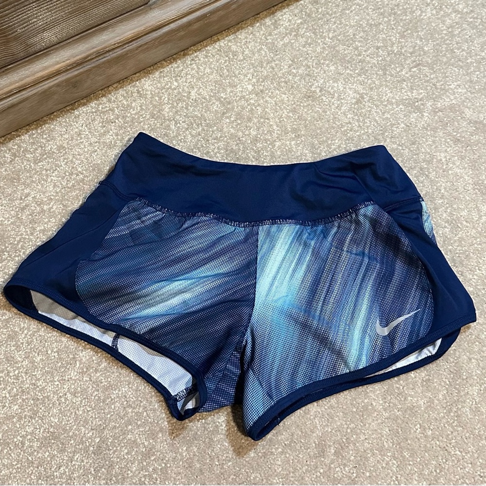 Women's Nike Dry Shorts Dri Fit Blue Pattern size XS